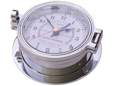 Chrome Time & Tide Clock 140mm